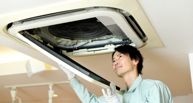 業務用エアコンから異音がする！京都での故障診断と対処法